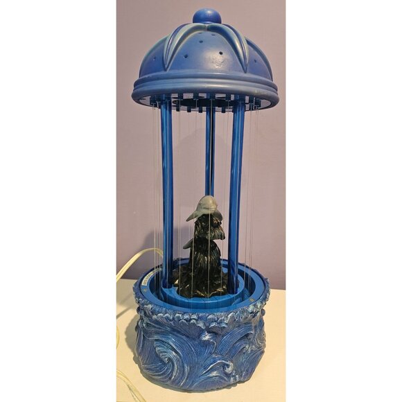 Blue Dolphin Rain Lamp Dripping Oil Ocean Wave Light Working Retro Decor Vintage - Picture 4 of 12